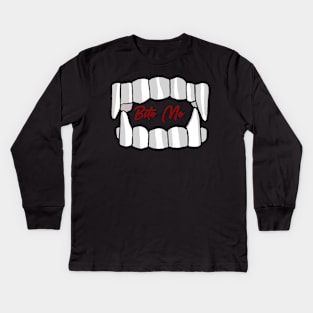 Bite Me Kids Long Sleeve T-Shirt